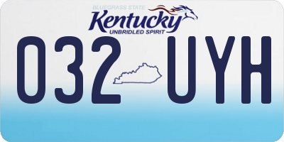 KY license plate 032UYH