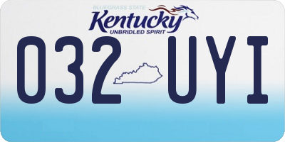 KY license plate 032UYI