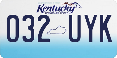KY license plate 032UYK