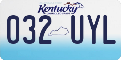 KY license plate 032UYL