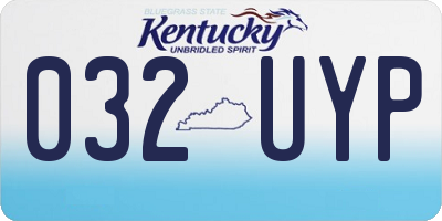 KY license plate 032UYP