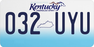 KY license plate 032UYU