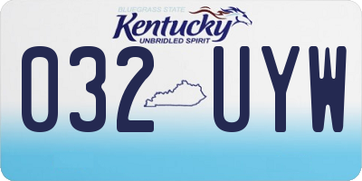 KY license plate 032UYW