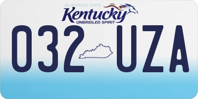 KY license plate 032UZA