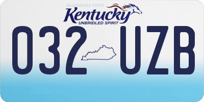 KY license plate 032UZB