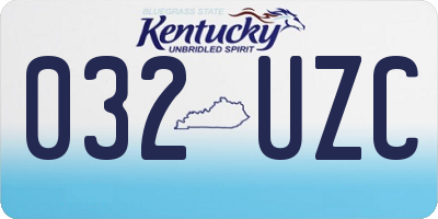KY license plate 032UZC