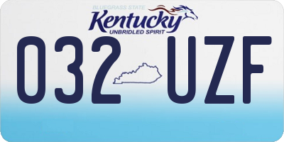 KY license plate 032UZF