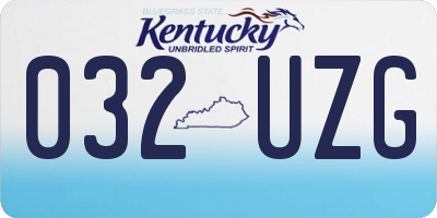 KY license plate 032UZG