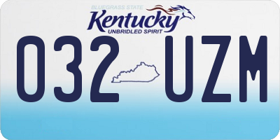 KY license plate 032UZM