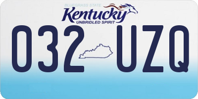 KY license plate 032UZQ