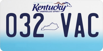 KY license plate 032VAC
