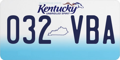 KY license plate 032VBA