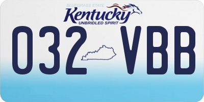 KY license plate 032VBB