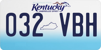 KY license plate 032VBH