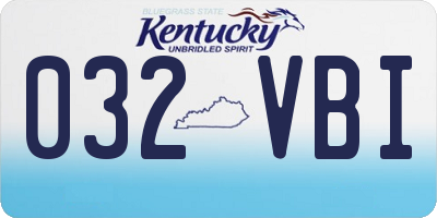 KY license plate 032VBI