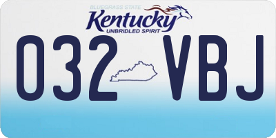 KY license plate 032VBJ