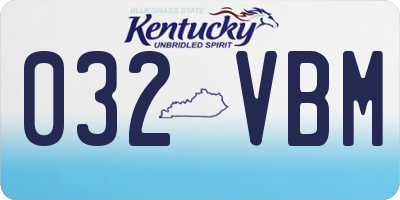 KY license plate 032VBM