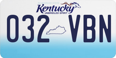 KY license plate 032VBN