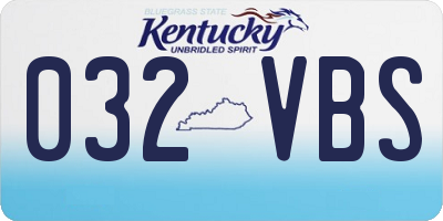 KY license plate 032VBS