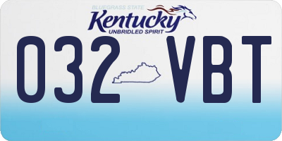 KY license plate 032VBT