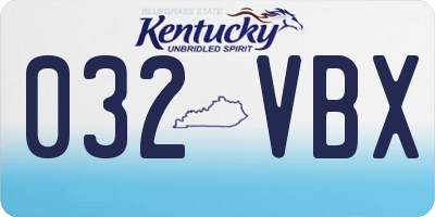 KY license plate 032VBX