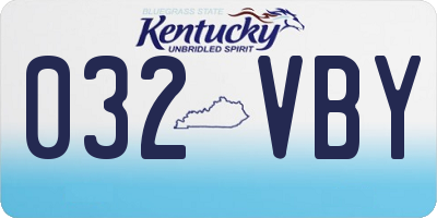 KY license plate 032VBY