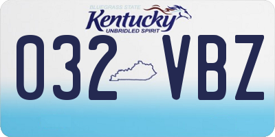 KY license plate 032VBZ