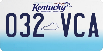 KY license plate 032VCA