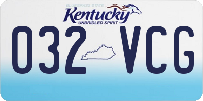 KY license plate 032VCG