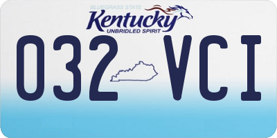 KY license plate 032VCI