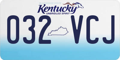 KY license plate 032VCJ