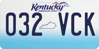 KY license plate 032VCK