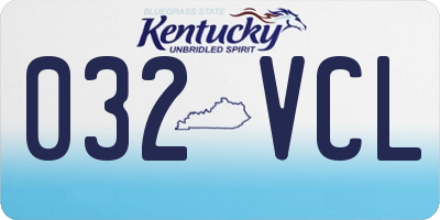 KY license plate 032VCL