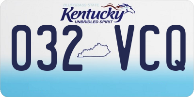KY license plate 032VCQ
