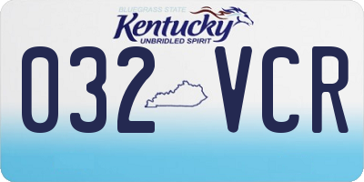 KY license plate 032VCR
