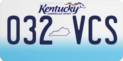 KY license plate 032VCS