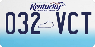 KY license plate 032VCT