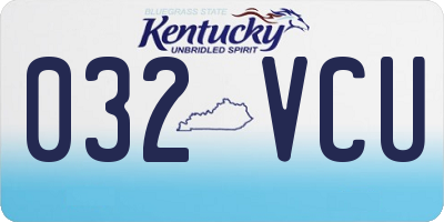 KY license plate 032VCU