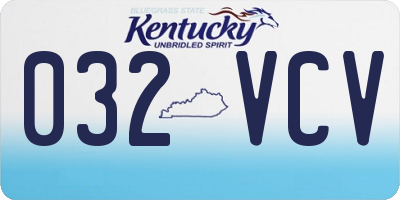 KY license plate 032VCV
