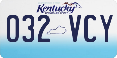KY license plate 032VCY