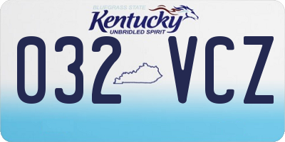 KY license plate 032VCZ