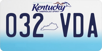 KY license plate 032VDA