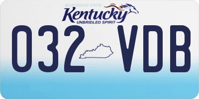 KY license plate 032VDB