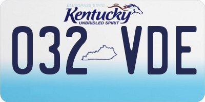 KY license plate 032VDE