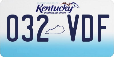 KY license plate 032VDF
