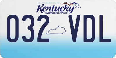 KY license plate 032VDL