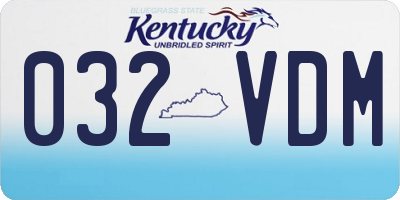 KY license plate 032VDM