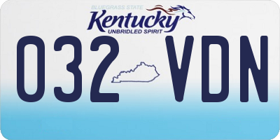 KY license plate 032VDN