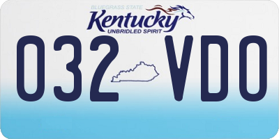 KY license plate 032VDO