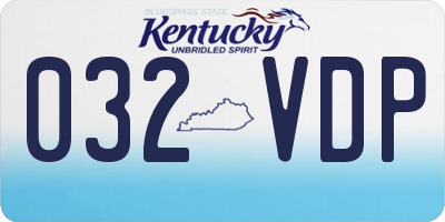 KY license plate 032VDP